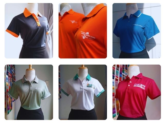 Đây là mẫu áo thun đồng phục thường được làm bằng chất liệu vải cotton, vải cá sấu hoặc là vải poly